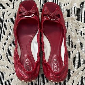 Tod's Driving Ballet Flats - Women's Leather Slip-On Shoes - open toe